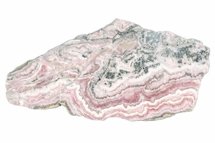 Polished Banded Rhodochrosite Slab - Argentina #264681